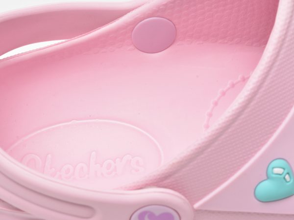 Saboti SKECHERS roz, HEART CHARMER, din pvc