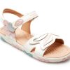 Sandale GEOX albe, J258ZC, din piele ecologica