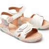 Sandale GEOX albe, J258ZC, din piele ecologica