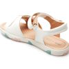 Sandale GEOX albe, J258ZC, din piele ecologica