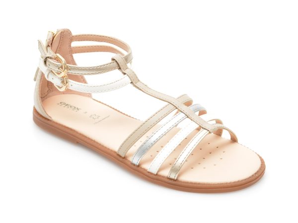 Sandale GEOX bej, J7235D, din piele ecologica