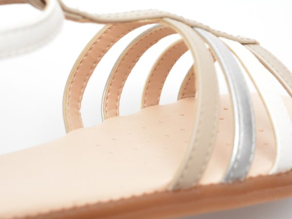 Sandale GEOX bej, J7235D, din piele ecologica