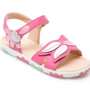 Sandale GEOX roz, J258ZC, din piele ecologica