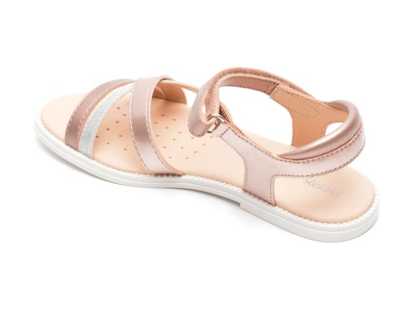 Sandale GEOX roz, J5235D, din piele ecologica
