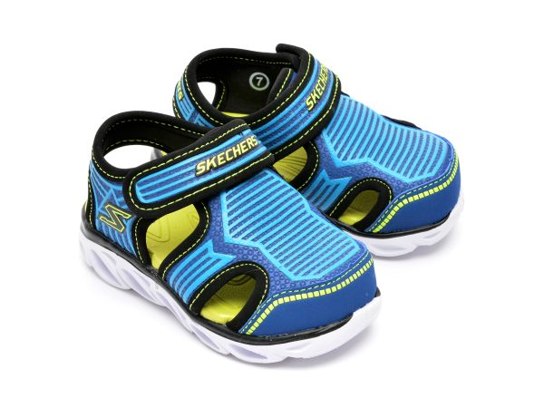 Sandale SKECHERS albastre, HYPNO-SPLASH, din piele ecologica