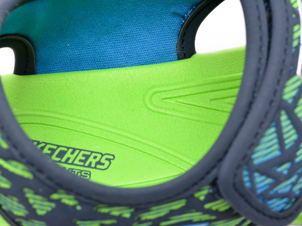 Sandale SKECHERS bleumarin, HYPNO-SPLASH, din piele ecologica