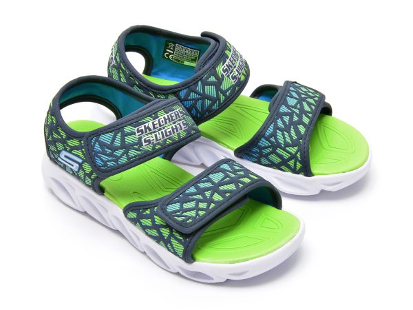 Sandale SKECHERS bleumarin, HYPNO-SPLASH, din piele ecologica