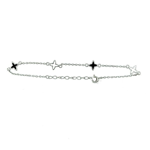 Bratara din argint 925 black and white star