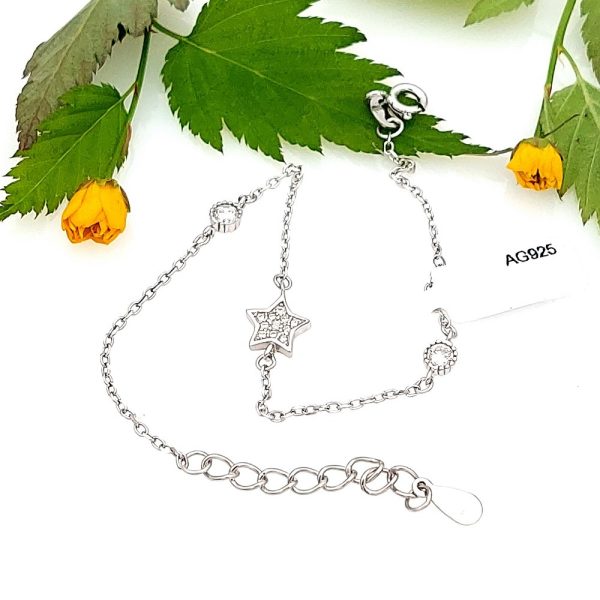 Bratara din argint 925 cu cristale zirconiu shining star Reglabil
