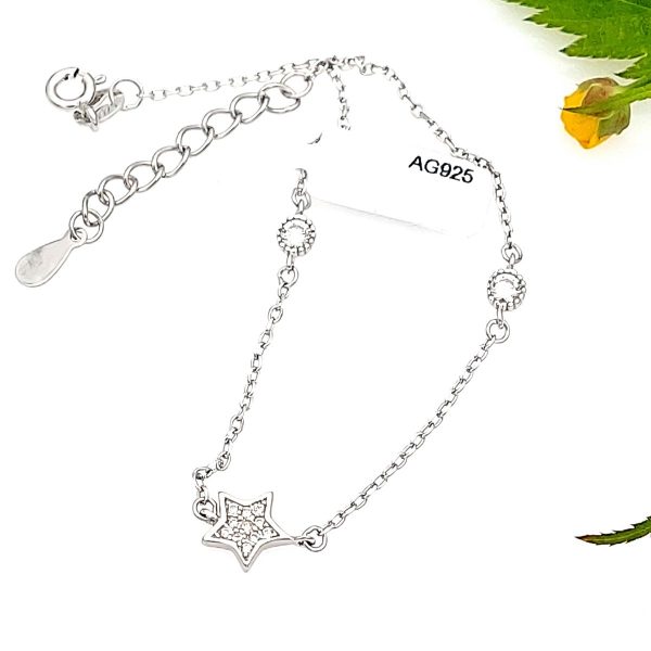 Bratara din argint 925 cu cristale zirconiu shining star Reglabil