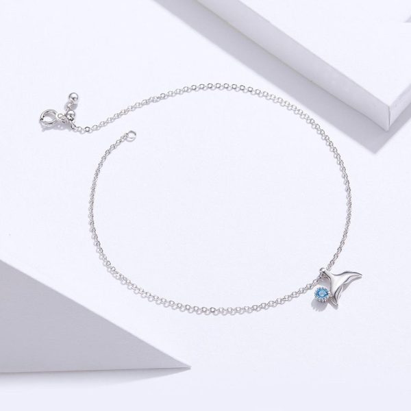 Bratara glezna fishtail din argint 925 cu cristale zirconiu