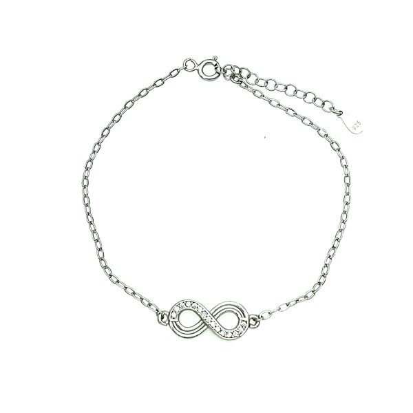 Bratara reglabila infinity symbol din argint