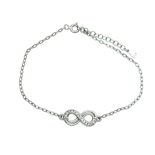 Bratara reglabila infinity symbol din argint