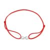 Bratara snur rosu infinity sign din argint 925