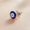 Cercel guardian eye din argint 925 si email albastru