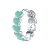 Cercel pentru o singura ureche din argint 925 green heart