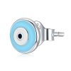 Cercel singular guardian eye din argint 925 si email bleu