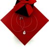 Colier lacrima de inger cu fir transparent din argint 925