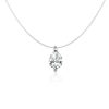 Colier lacrima de inger cu fir transparent din argint 925
