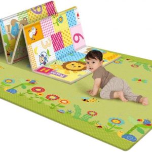 Covor bebe pliabil, gros, termoizolant, cu 2 fete, Lion Kingdom, 180x100 cm