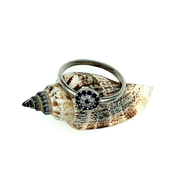 Inel blue stone din argint 925 7 US (diametru 17,3 mm)