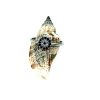 Inel blue stone din argint 925 7 US (diametru 17,3 mm)