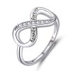 Inel din argint 925 cu cristale zirconiu infinity family love