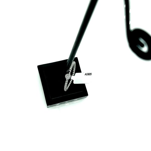 Inel din argint 925 cu cristale zirconiu simple one 8 US (diametru 18,2 mm)