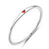 Inel din argint 925 cu inimioara rosie 8 US (diametru 18,2 mm)