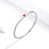 Inel din argint 925 cu inimioara rosie 8 US (diametru 18,2 mm)