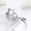 Inel din argint 925 cute cat 9 US (diametru 18,9 mm)