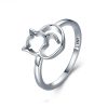 Inel din argint 925 cute cat 9 US (diametru 18,9 mm)