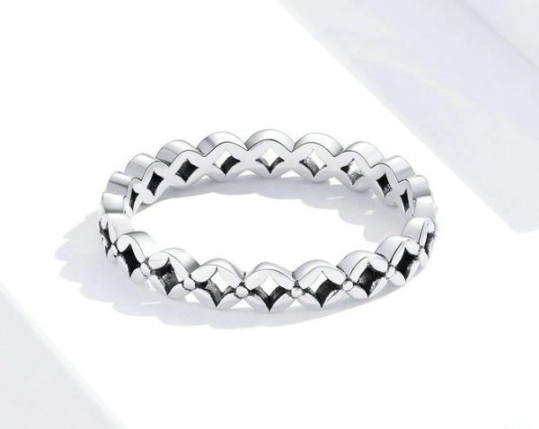 Inel din argint 925 geometric type 8 US (diametru 18,2 mm)