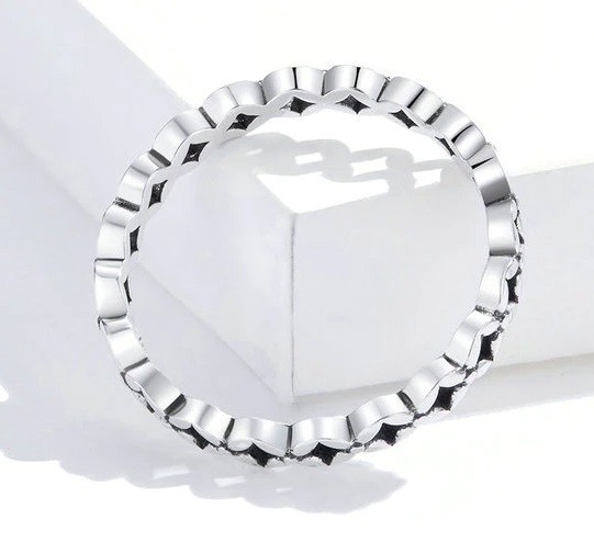 Inel din argint 925 geometric type 8 US (diametru 18,2 mm)