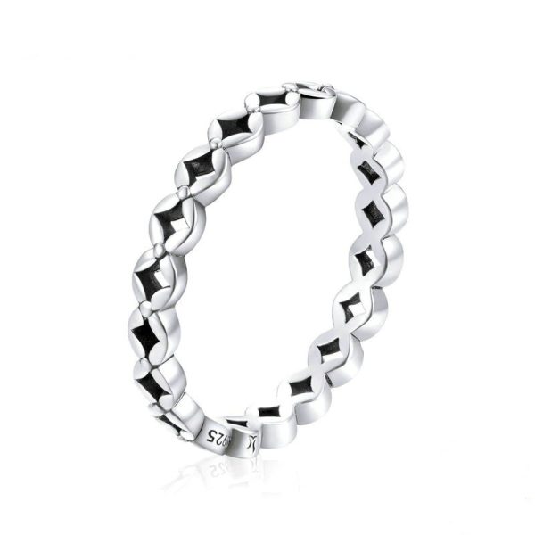 Inel din argint 925 geometric type 8 US (diametru 18,2 mm)