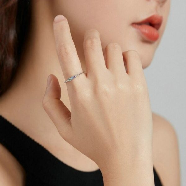 Inel din argint 925 si cristale zirconiu colorful stone 8 US (diametru 18,2 mm)