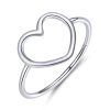 Inel din argint 925 simple heart shape 8 US (diametru 18,2 mm)