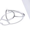 Inel din argint 925 simple heart shape 8 US (diametru 18,2 mm)
