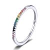 Inel din argint cu cristale zirconiu multicolore soft one 8 US (diametru 18,2 mm)