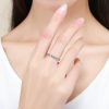 Inel din argint impletit spic de grau cu cristale albastre 8 US (diametru 18,2 mm)