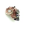Inel fashion din argint cu pietricele multicolore 8 US (diametru 18,2 mm)