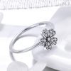 Inel lovely flower din argint 925 si cristale zirconiu 8 US (diametru 18,2 mm)