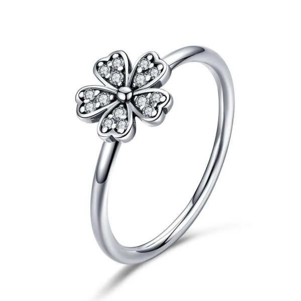 Inel lovely flower din argint 925 si cristale zirconiu 8 US (diametru 18,2 mm)