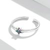 Inel reglabil colorful tiny star din argint 925 cu cristale