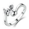 Inel reglabil din argint 925 love is all