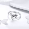 Inel reglabil din argint cu cristale zirconiu cute butterfly
