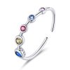 Inel reglabil multicolore stone din argint 925