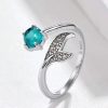 Inel reglabil ocean fishtail din argint 925 cu cristale