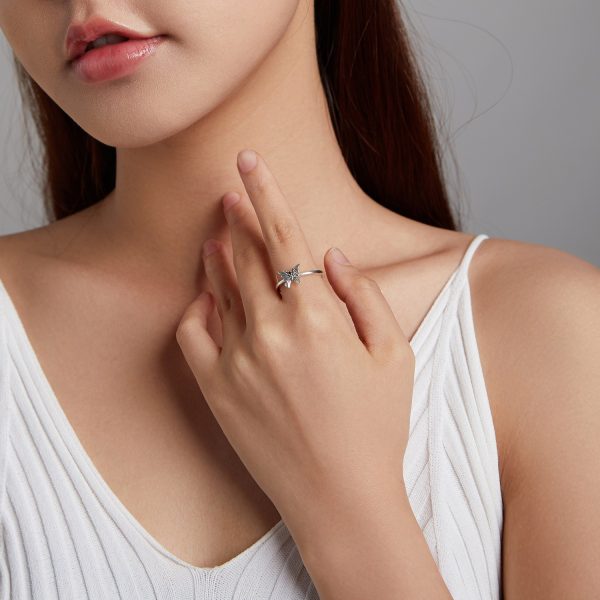 Inel reglabil silver butterfly din argint 925