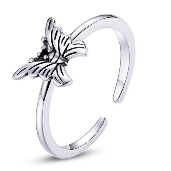 Inel reglabil silver butterfly din argint 925